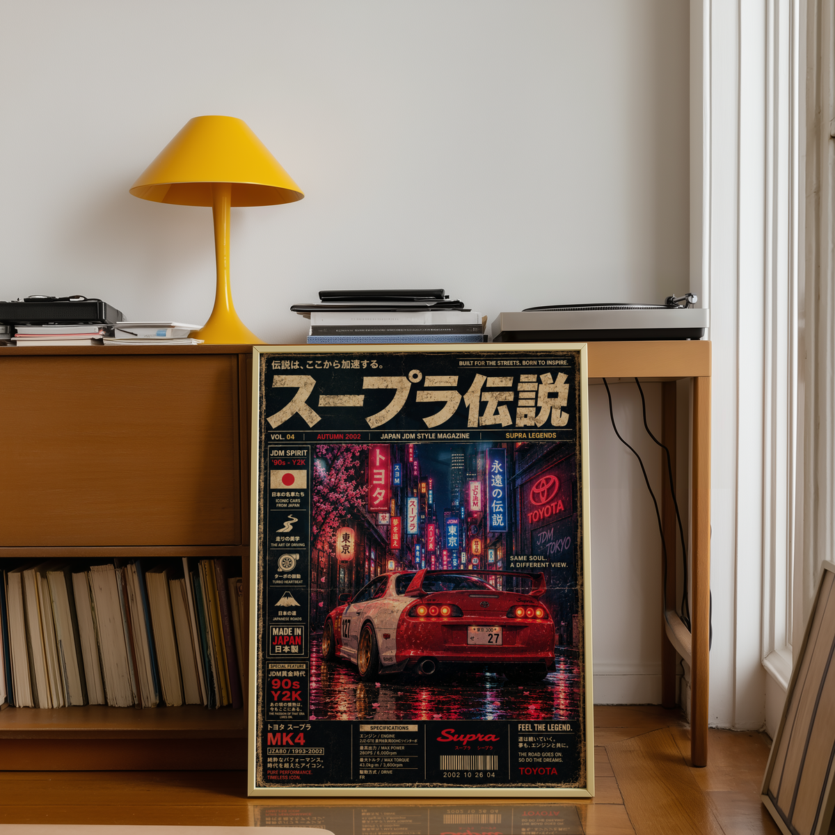 Affiche JDM Rear View | Voiture Japonaise Néon