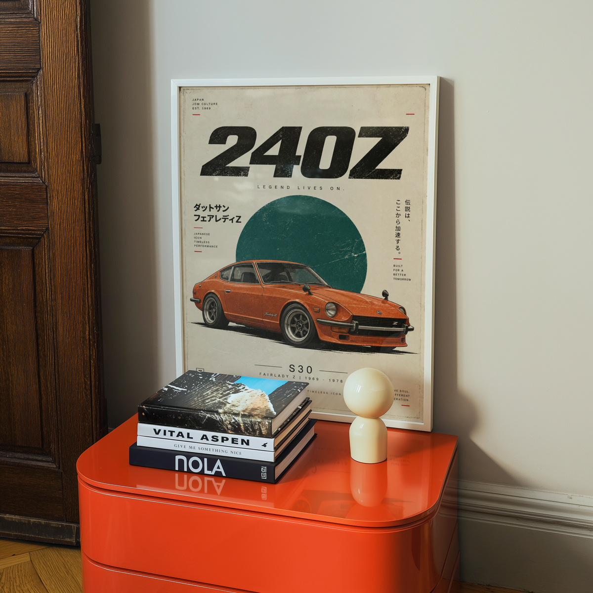 70s Japanese Classic Car Poster, Minimalist Vintage Coupe Wall Art, Retro JDM Print, Old School Automotive Illustration