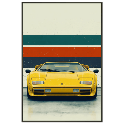 🏎️🏁Affiche Automobile Art' 80's Encadrée - Aura Studio Déco