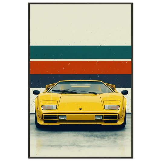 🏎️🏁Affiche Automobile Art' 80's Encadrée - Aura Studio Déco