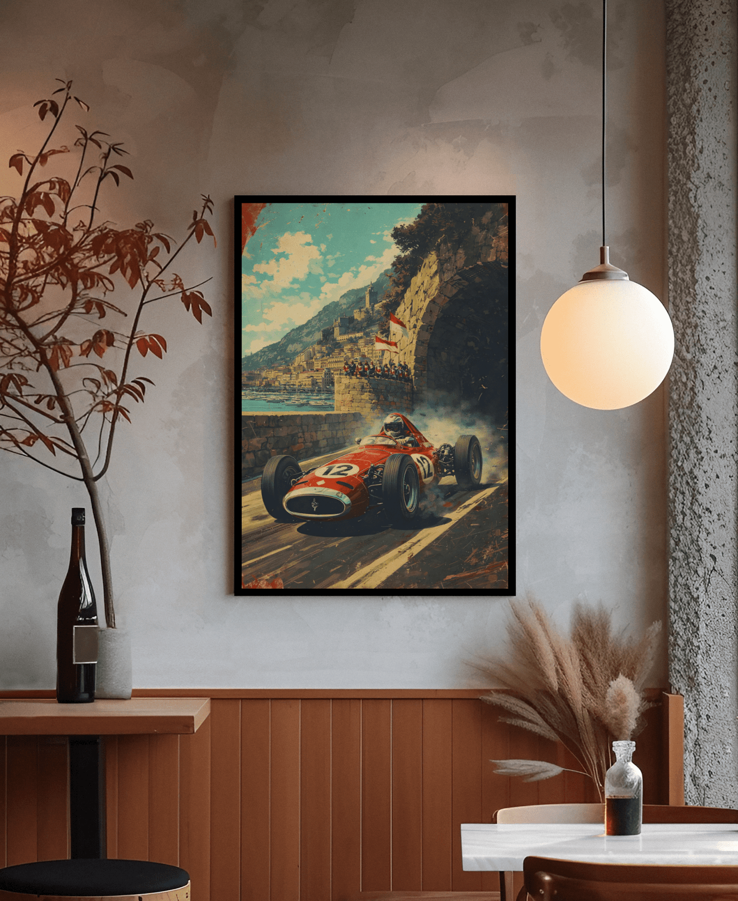 🏎️🏁Affiche Automobile Art' Rock Encadrée - Aura Studio Déco