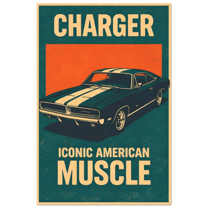 🏆🀣📺 Affiche Automobile Vintage Iconic Legend - Aura Studio Déco