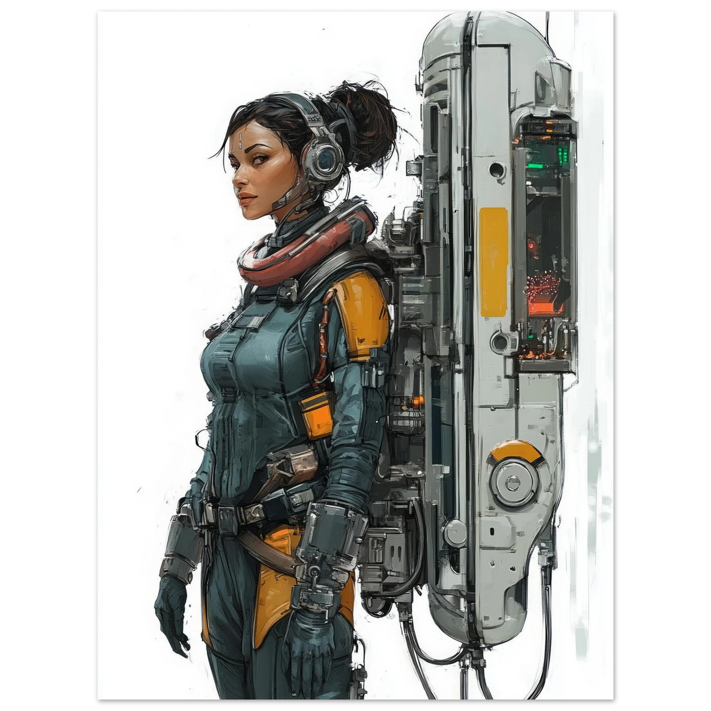 ✨ RETRO FUTUR MECHA WOMENS — Starship Series #10 - Aura Studio Déco