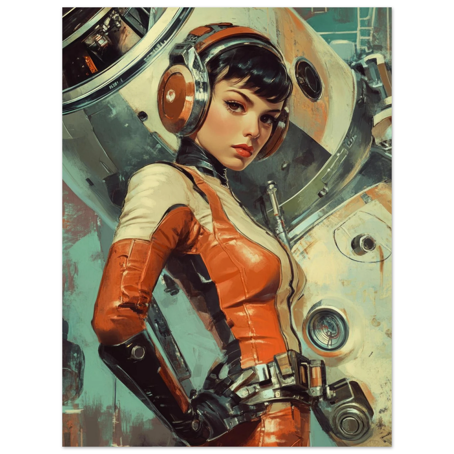 ✨ RETRO FUTUR MECHA WOMENS — Starship Series #33 - Aura Studio Déco