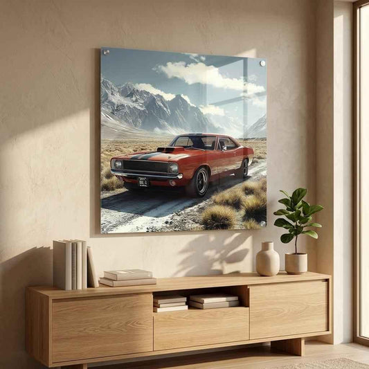 🏁⛽Tableau Acrylique Muscle Car #13🛢️Décoration Murale Luxe & Brillance - Aura Studio Déco