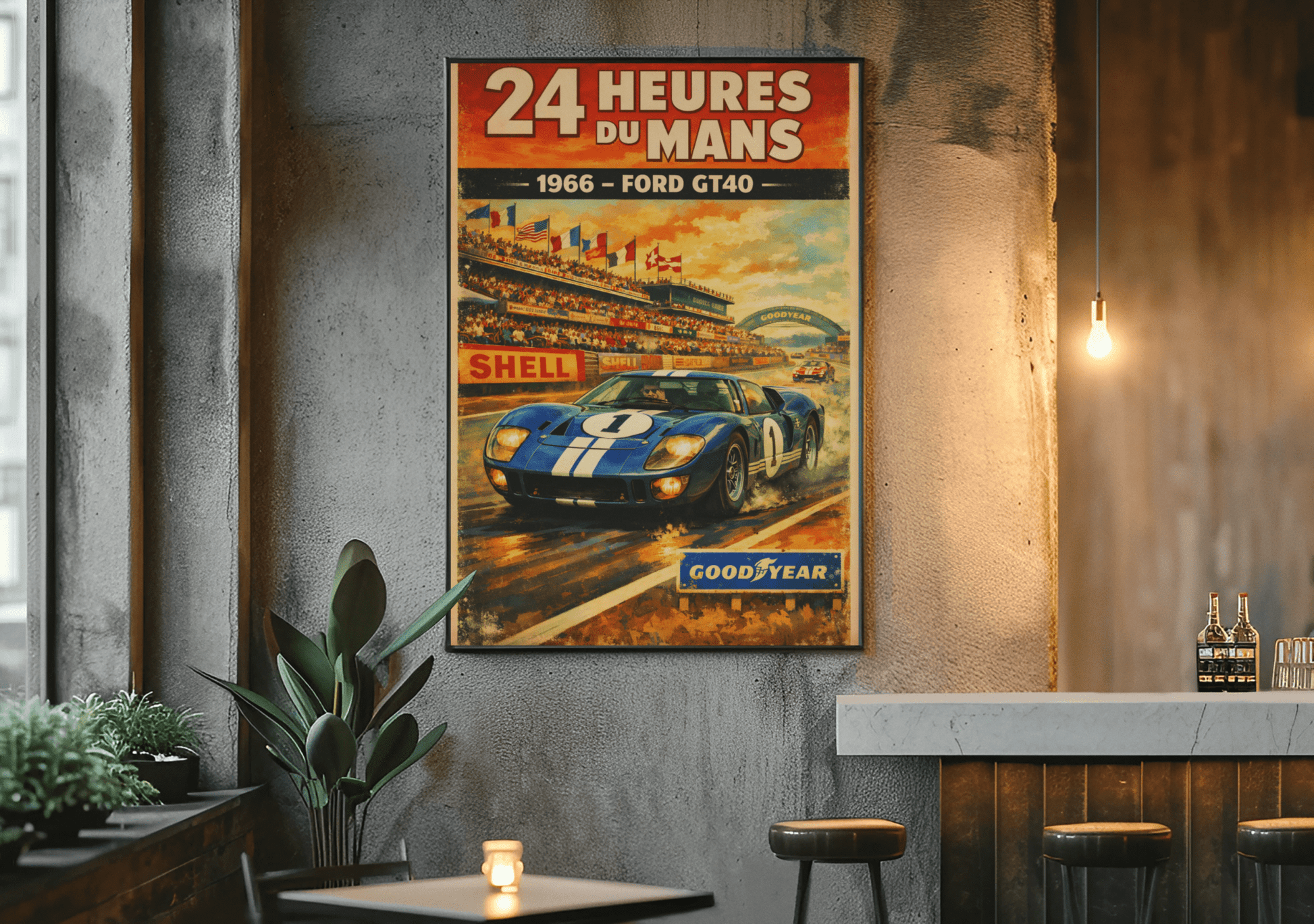 🏎️🏁Affiche Automobile Art' Race Encadrée - Aura Studio Déco