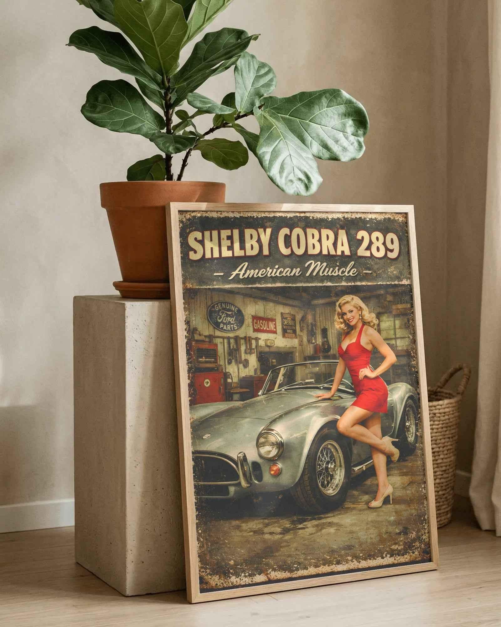 🏆🀣📺 Affiche Automobile Vintage Legend American Muscle - Aura Studio Déco