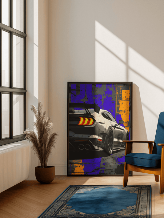 🏎️🏁Affiche Automobile Art' Style1 Encadrée - Aura Studio Déco