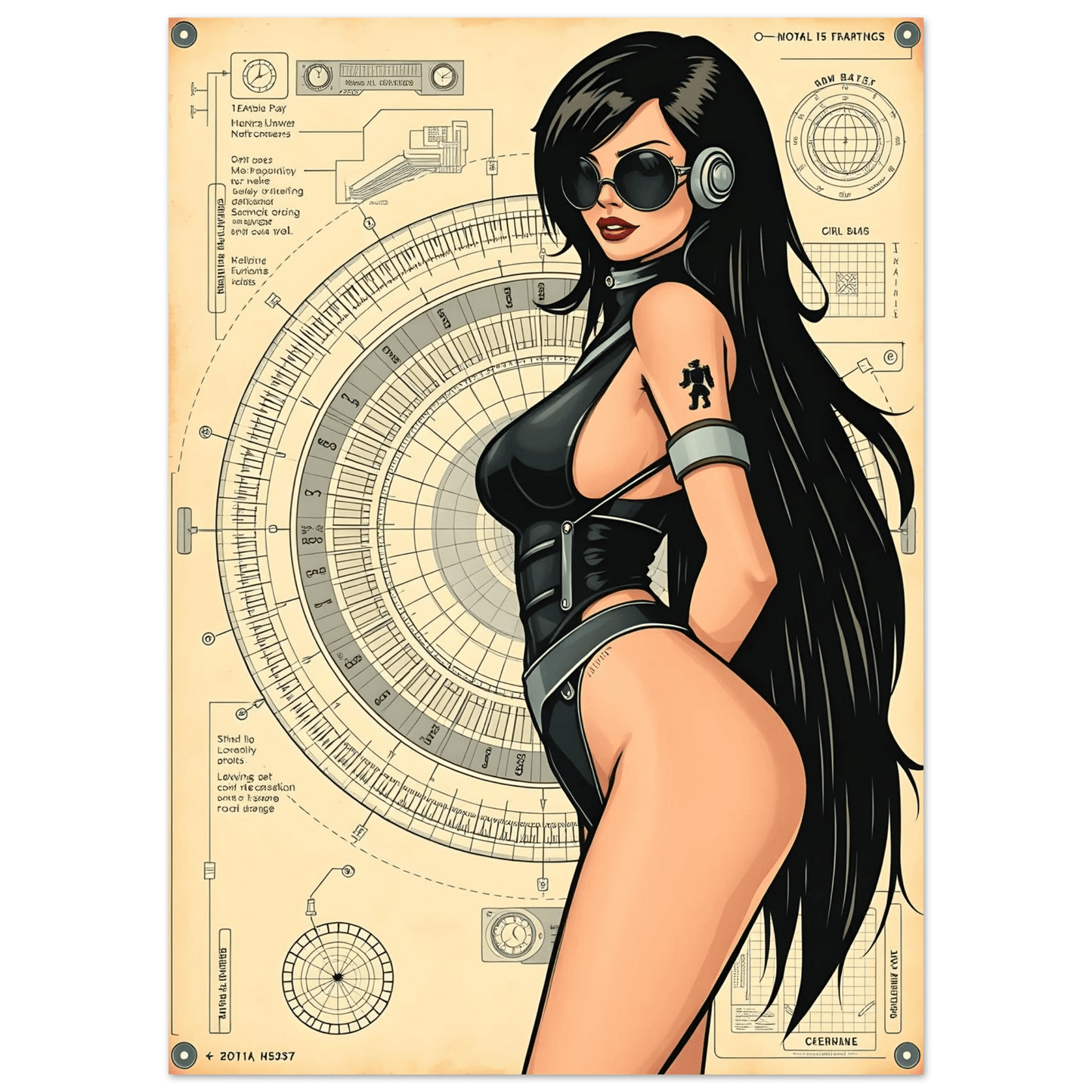 🌸🪐🎀👽Poster Création Anime Rétro Sci-Fi ☄️35 - Aura Studio Déco