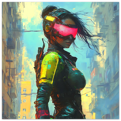 ☢️🧬Affiche Murale Survival Neon Fury Girls #1 - Aura Studio Déco