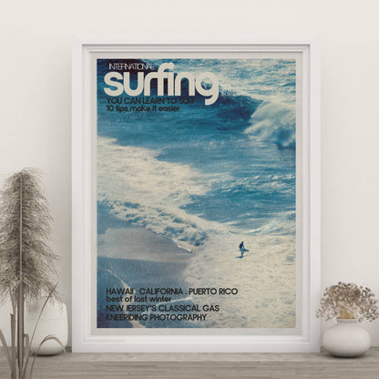 Poster Plage Surf Vintage – Ambiance bord de mer estivale