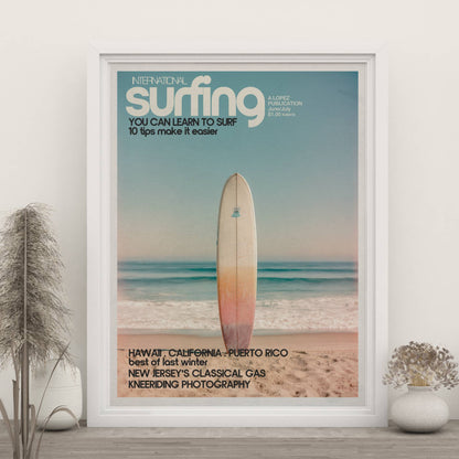 Poster Planche de Surf – Photographie vintage bord de mer