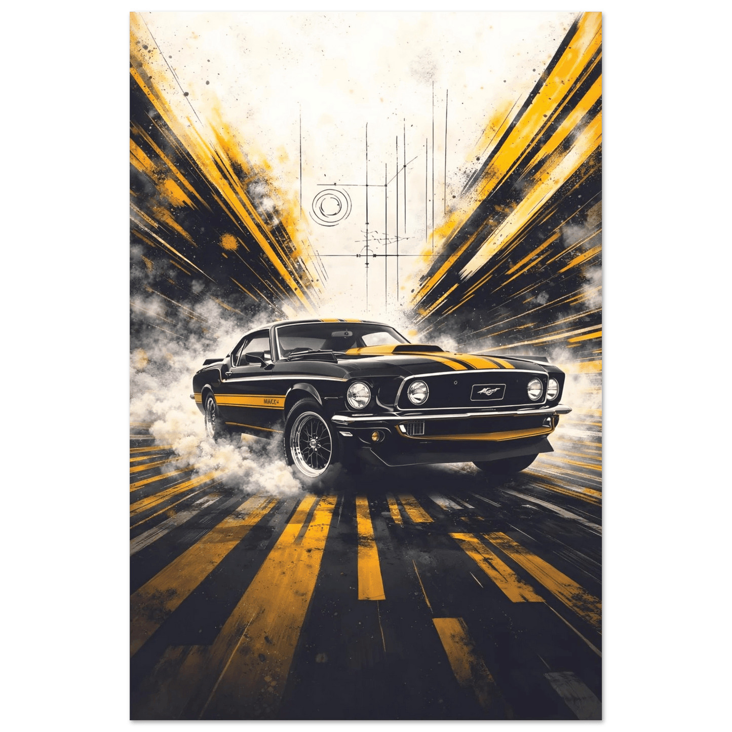 🏆🀣📺 Affiche Automobile Vintage 70's Legend 2 - Aura Studio Déco