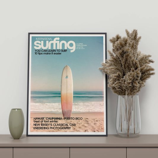 Poster Planche de Surf – Photographie vintage bord de mer