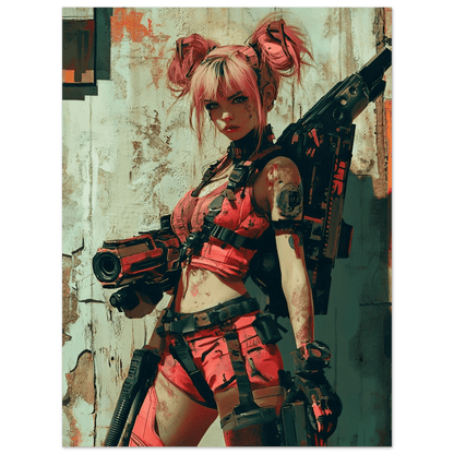🧬Estampe d 'Art Affiche Cyber Girl Hors-série #2 – Art Mural Cyberpunk - Aura Studio Déco