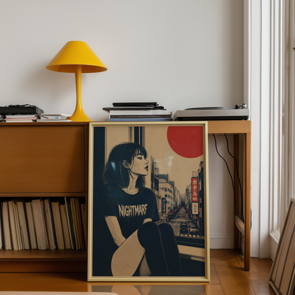 Affiche Grunge Girl Tokyo | Punk & Déco Alternative
