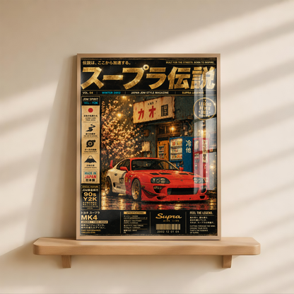 Affiche JDM Night Drive | Voiture Japonaise Néon