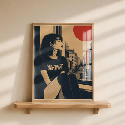 Affiche Grunge Girl Tokyo | Punk & Déco Alternative