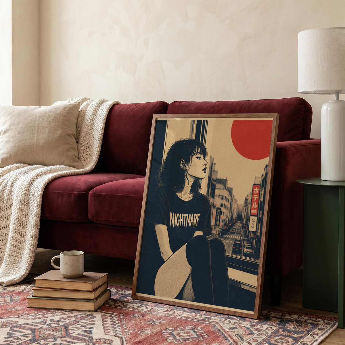 Affiche Grunge Girl Tokyo | Punk & Déco Alternative