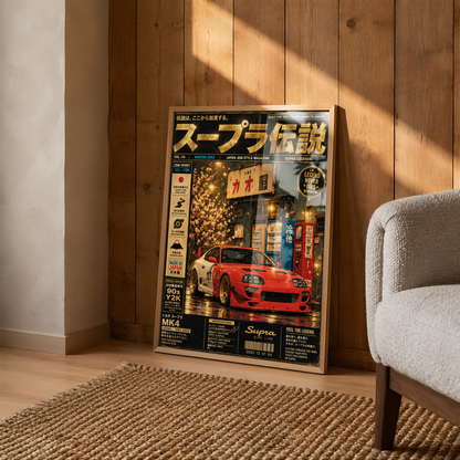 Affiche JDM Night Drive | Voiture Japonaise Néon
