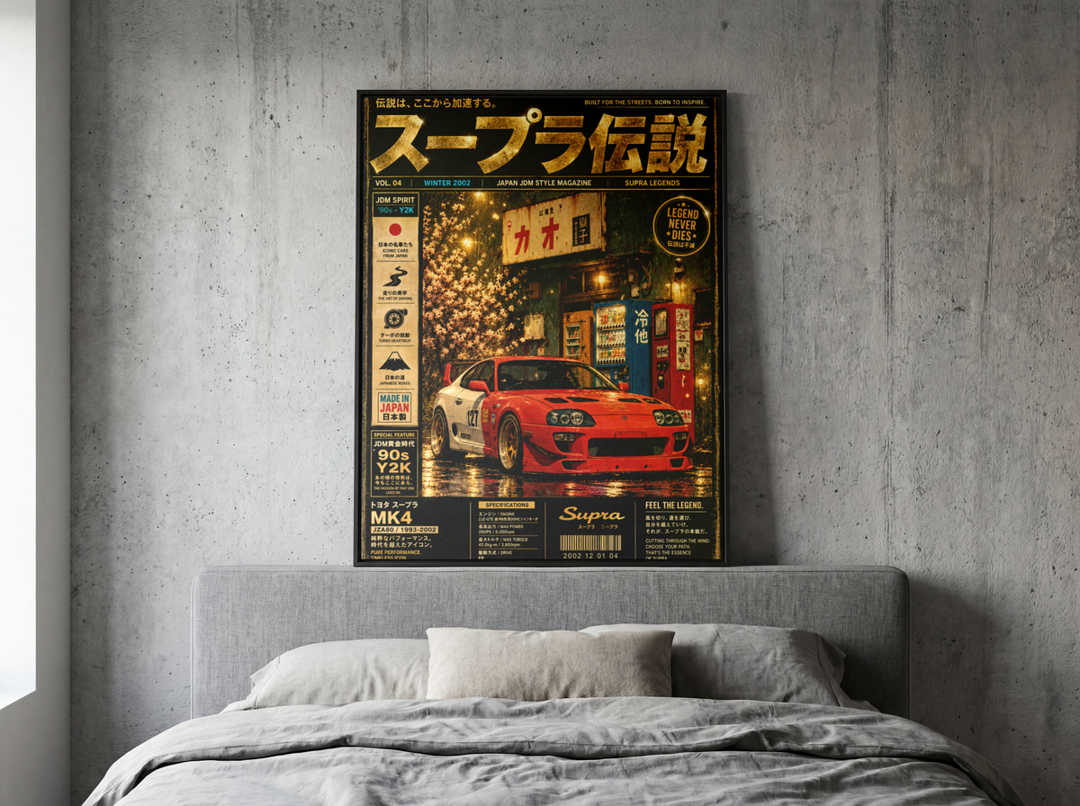 Affiche JDM Night Drive | Voiture Japonaise Néon