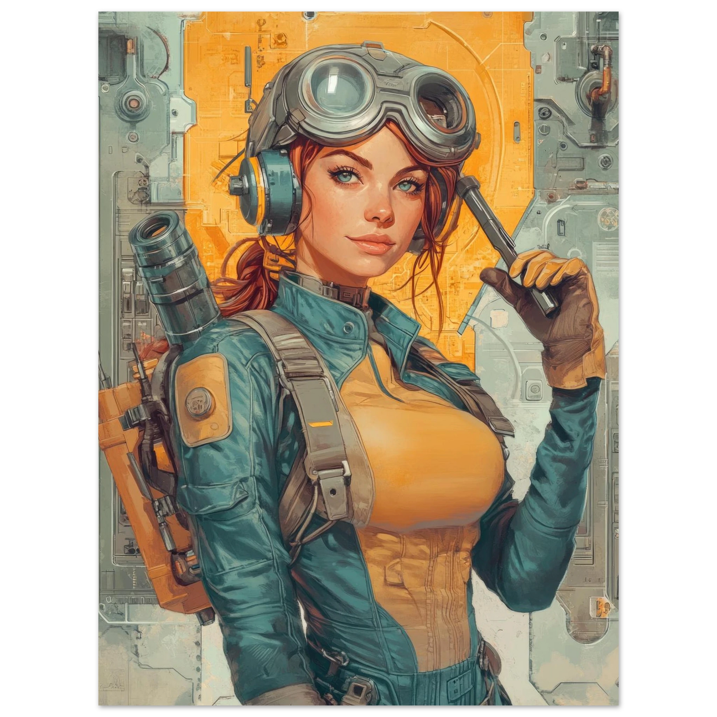 ✨ RETRO FUTUR MECHA WOMENS — Starship Series #26 - Aura Studio Déco