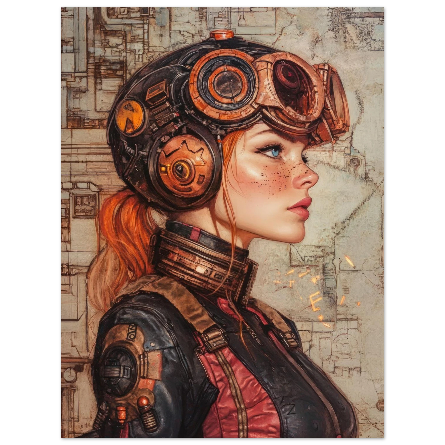 ✨ RETRO FUTUR MECHA WOMENS — Starship Series #27 - Aura Studio Déco