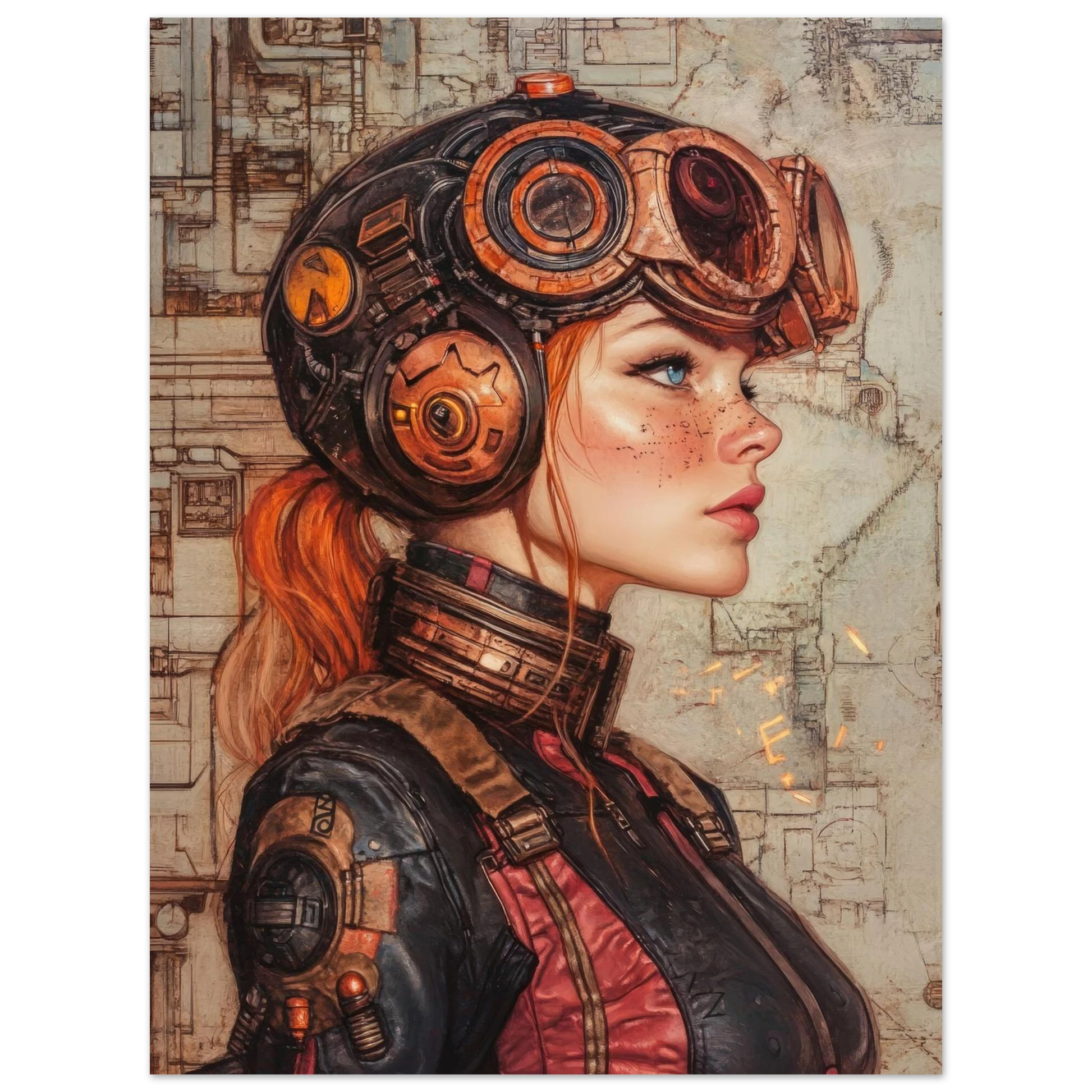 ✨ RETRO FUTUR MECHA WOMENS — Starship Series #27 - Aura Studio Déco
