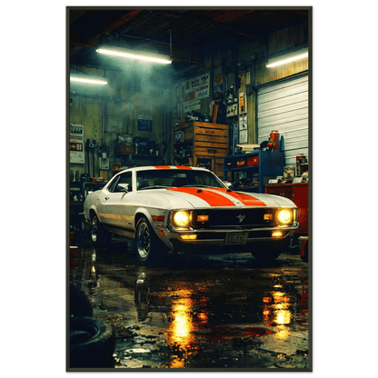 🏎️🏁Affiche Automobile Art' workshop Encadrée - Aura Studio Déco