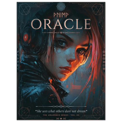 ☣️🧬 Série limitée Art Cyberpunk - Poster Cybergirl Oracle - Aura Studio Déco
