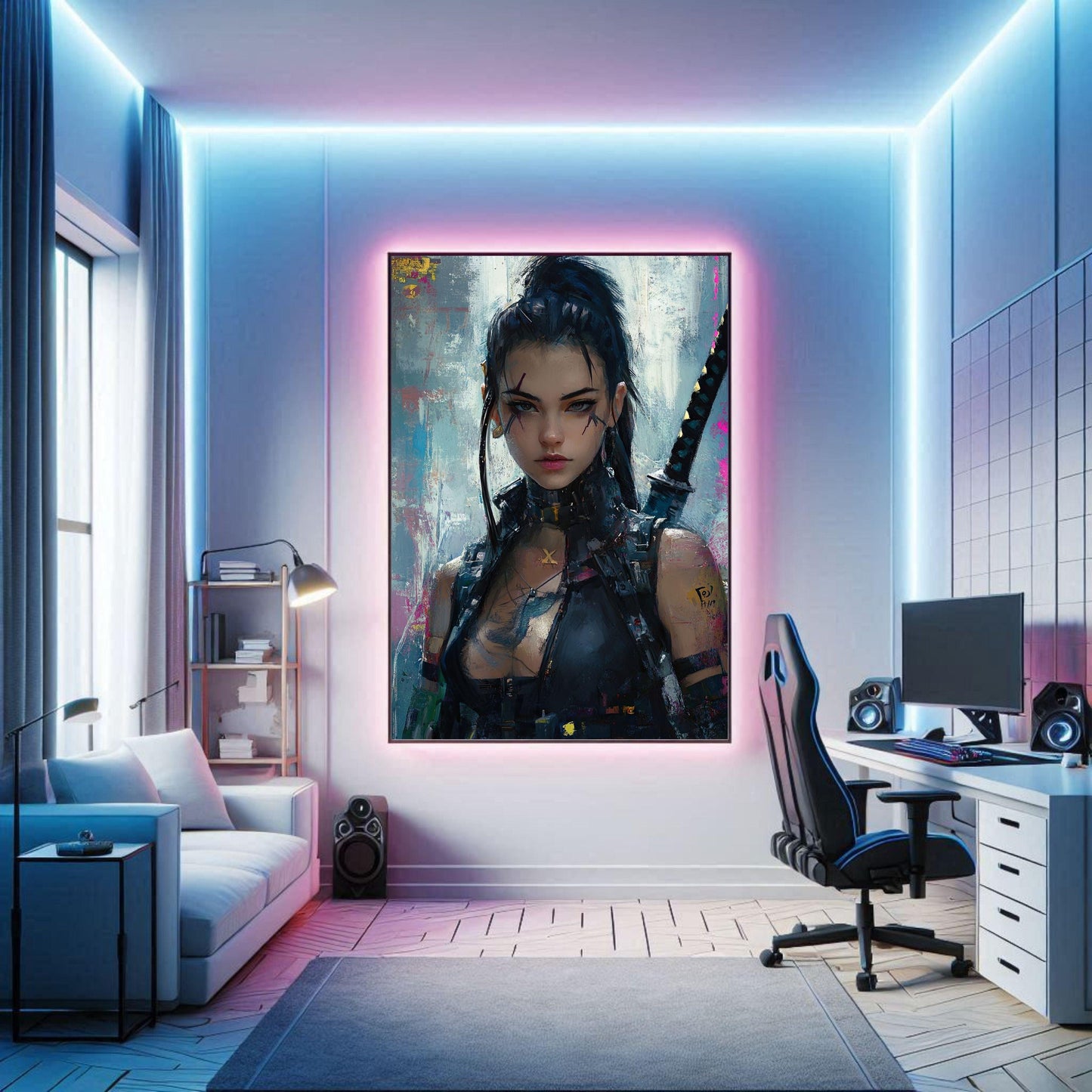 🧬Affiche Murale CYBERGIRL ULTIMATE SERIE  20☢️ - Aura Studio Déco