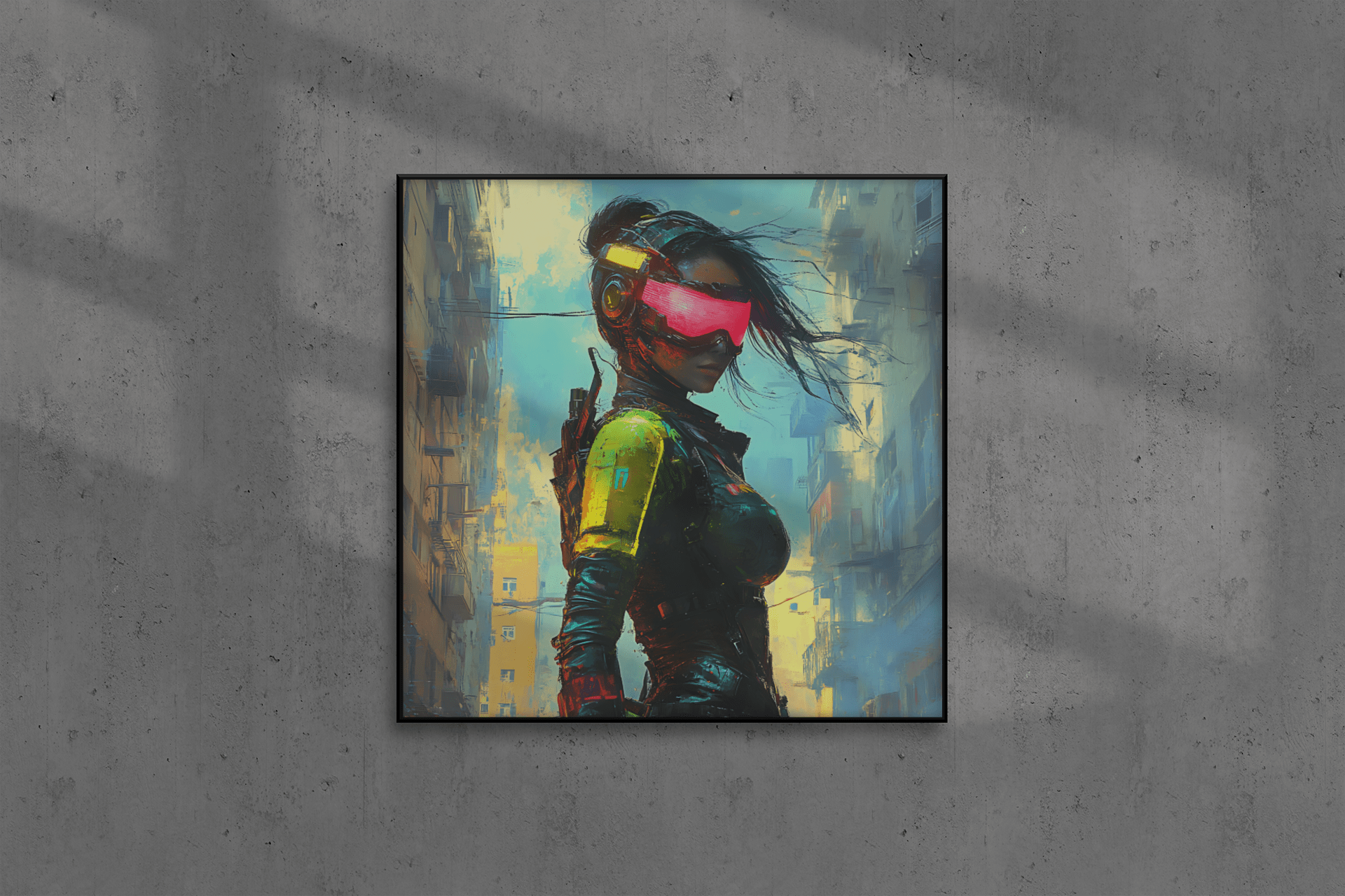 ☢️🧬Affiche Murale Survival Neon Fury Girls #1 - Aura Studio Déco