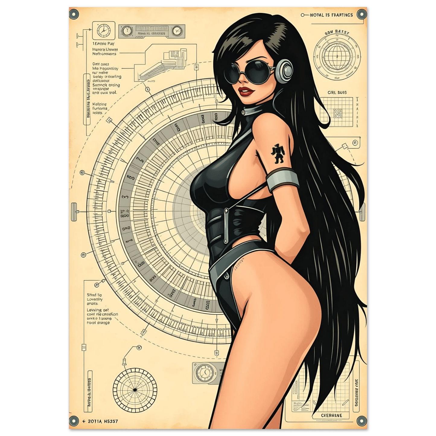 🌸🪐🎀👽Poster Création Anime Rétro Sci-Fi ☄️35 - Aura Studio Déco