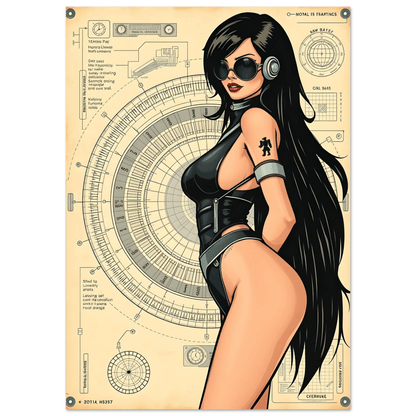 🌸🪐🎀👽Poster Création Anime Rétro Sci-Fi ☄️35 - Aura Studio Déco