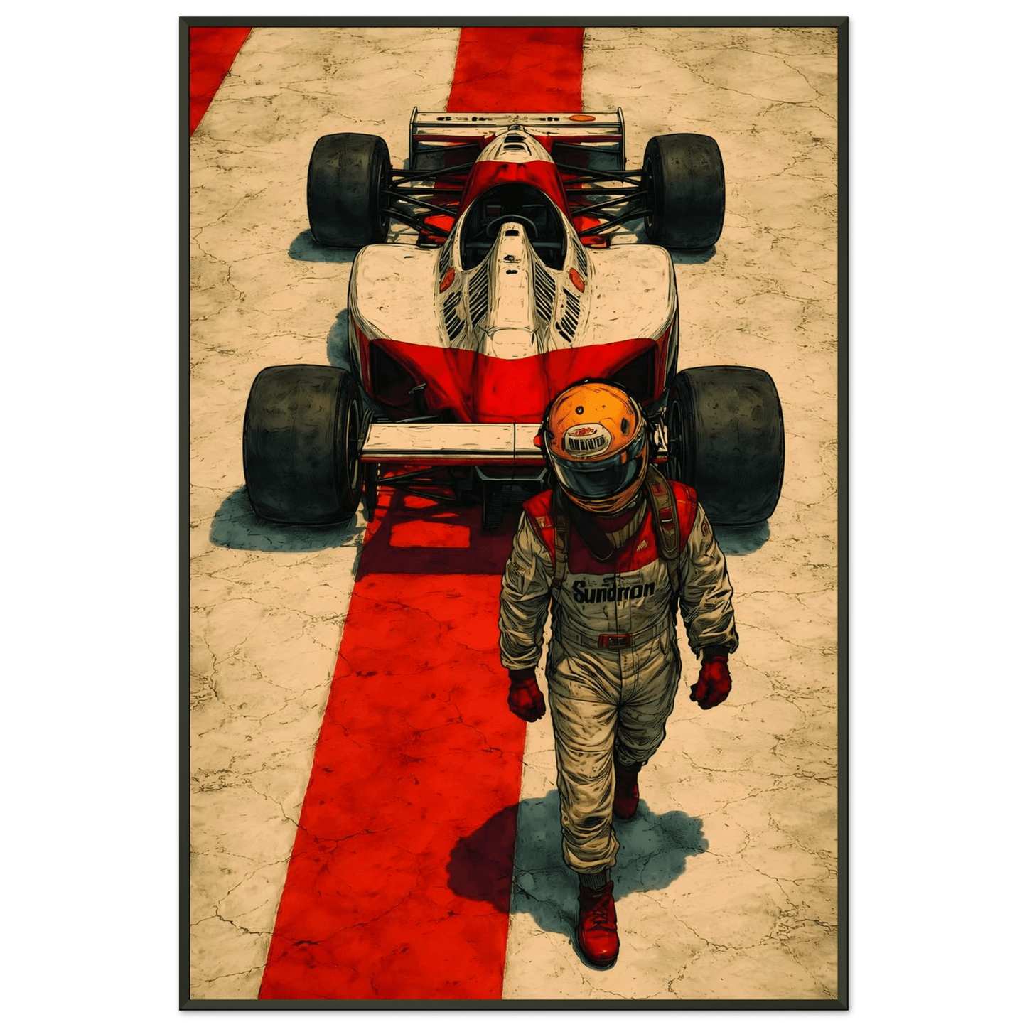 🏎️🏁Affiche Automobile Art' Champion Encadrée - Aura Studio Déco