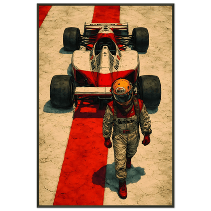 🏎️🏁Affiche Automobile Art' Champion Encadrée - Aura Studio Déco