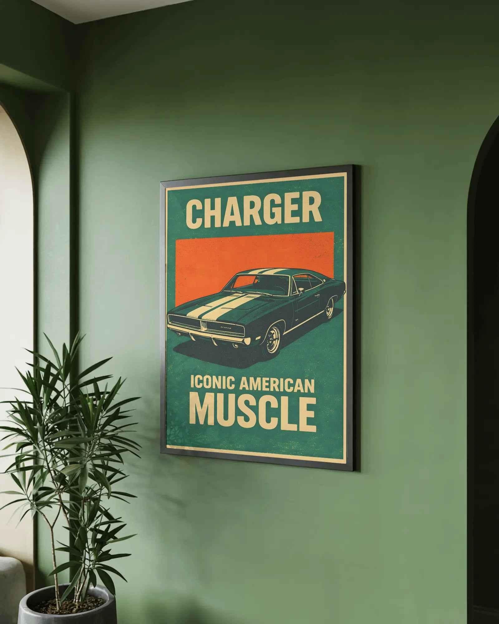 🏆🀣📺 Affiche Automobile Vintage Iconic Legend - Aura Studio Déco