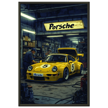 🏎️🏁Affiche Automobile Art' Garage Encadrée - Aura Studio Déco