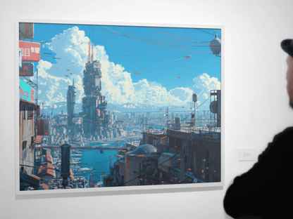 🐉🇯🇵✨ Affiche encadrée métal CLI-FI Anime Concept – Future Core - Aura Studio Déco
