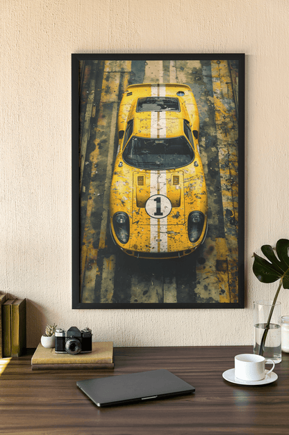 🏎️🏁Affiche Automobile Art' Legend 5 Encadrée - Aura Studio Déco