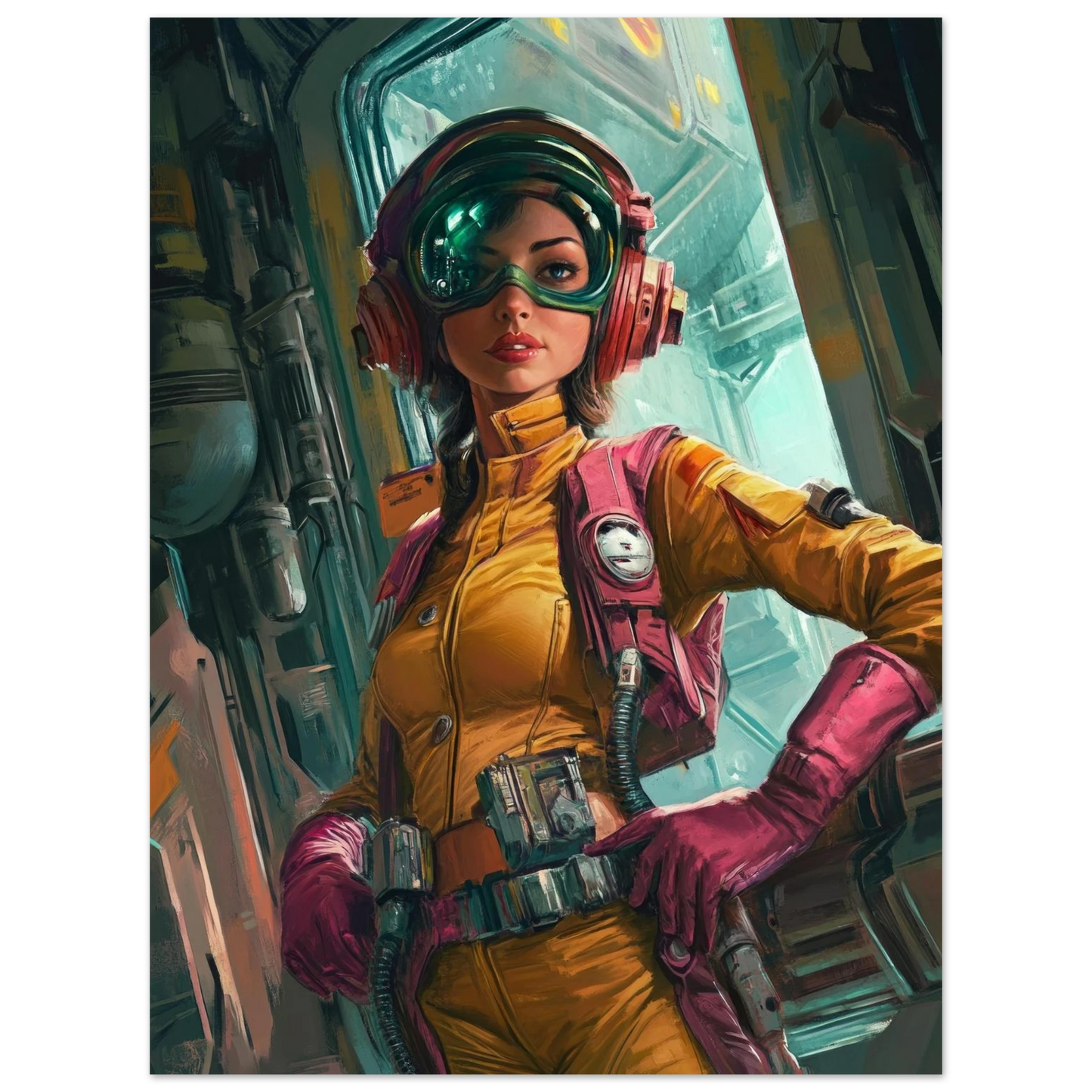 ✨ RETRO FUTUR MECHA WOMENS — Starship Series #53 - Aura Studio Déco