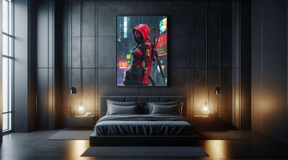 Affiche Murale  CYBERPUNK WAR GIRL ULTIMATE SERIE  5☢️ - Aura Studio Déco