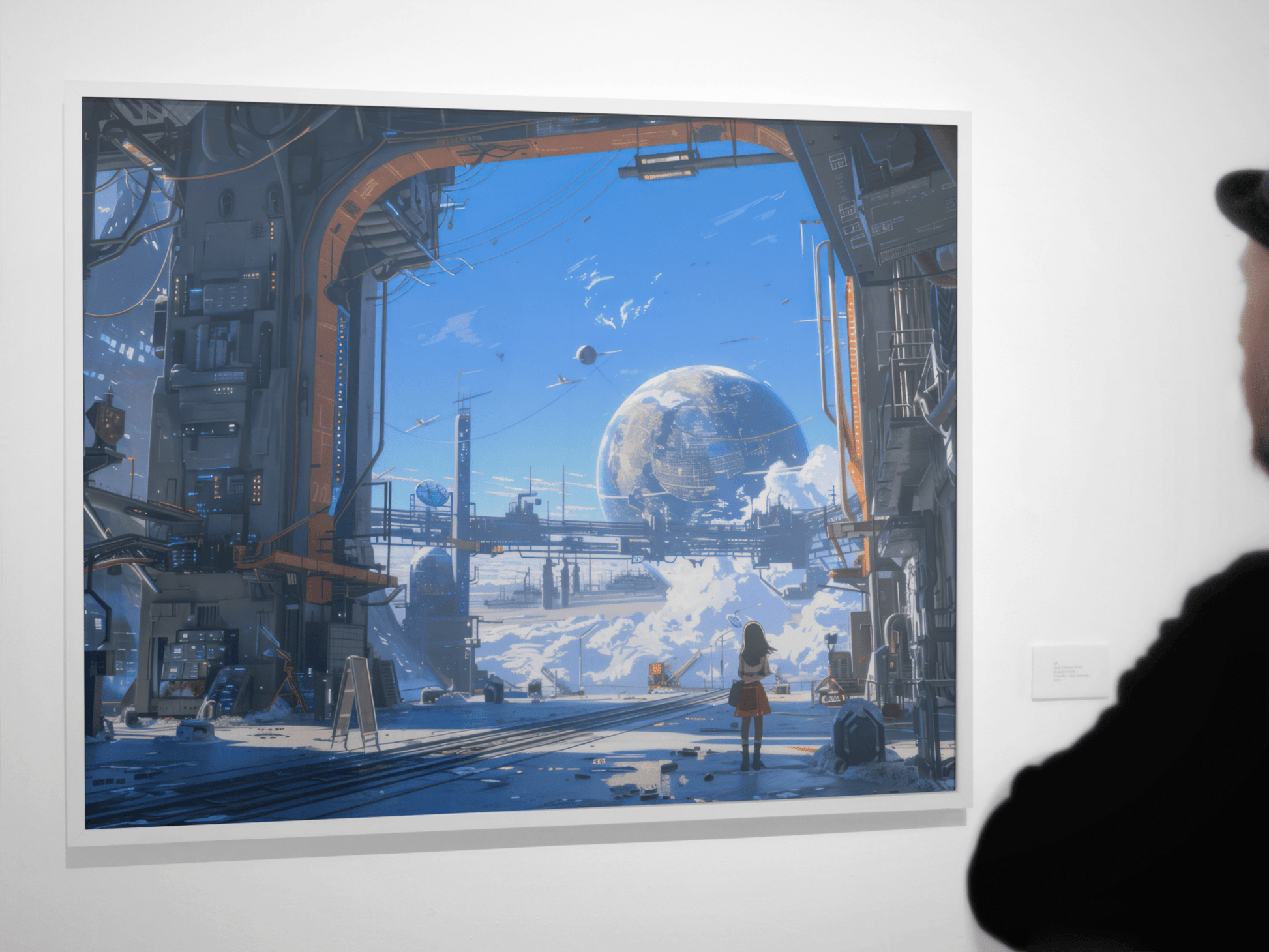 🐉🇯🇵✨ Affiche encadrée métal CLI-FI Anime Concept – Urban Galaxy - Aura Studio Déco