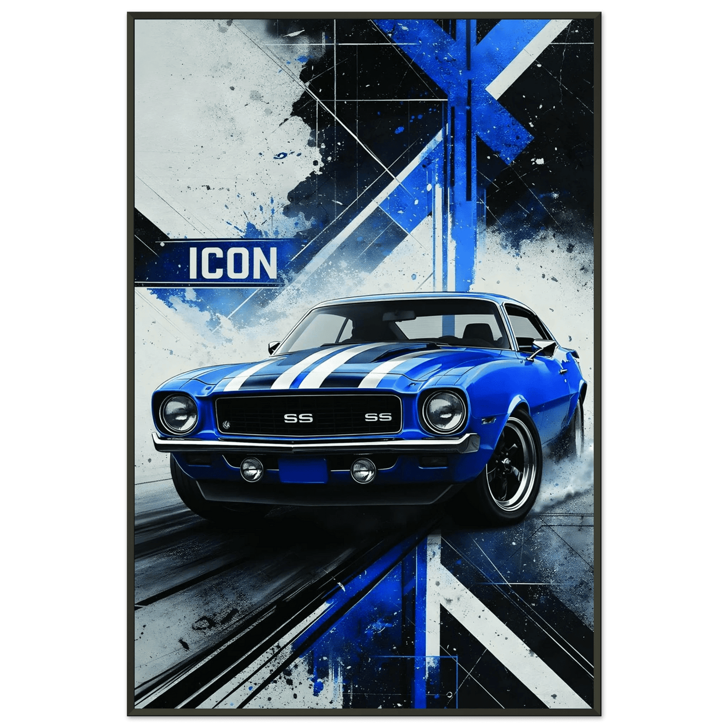 🏎️🏁Affiche Automobile Art' Icon Encadrée - Aura Studio Déco