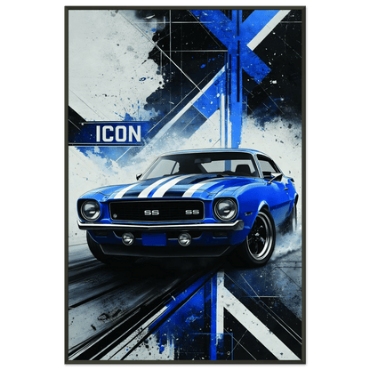 🏎️🏁Affiche Automobile Art' Icon Encadrée - Aura Studio Déco