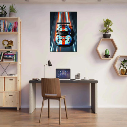🏎️🏁Affiche Automobile Art' GT Encadrée - Aura Studio Déco