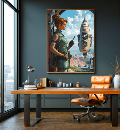 ✨ RETRO FUTUR MECHA WOMENS — Starship Series #16 - Aura Studio Déco