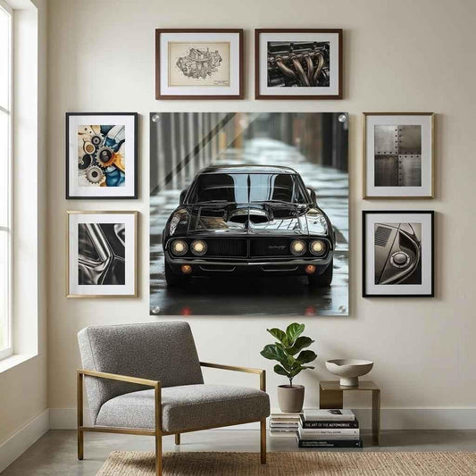 🏁⛽Tableau Acrylique Muscle Car #10🛢️Décoration Murale Luxe & Brillance - Aura Studio Déco