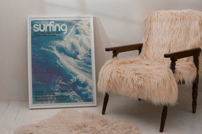 Affiche Grande Vague – Art mural surf rétro océan