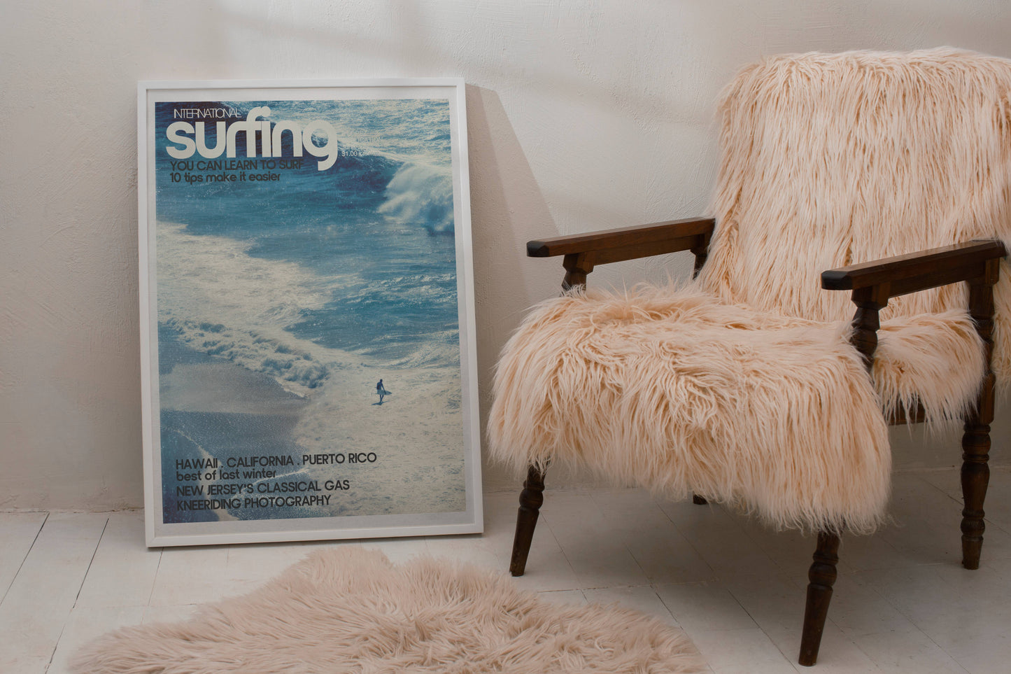 Poster Plage Surf Vintage – Ambiance bord de mer estivale